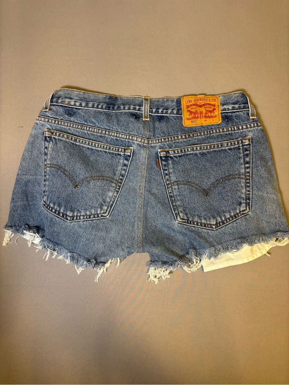 Rare Orange Tab Vintage Levi Cut Off Shorts Size 32 - Picture 3 of 6